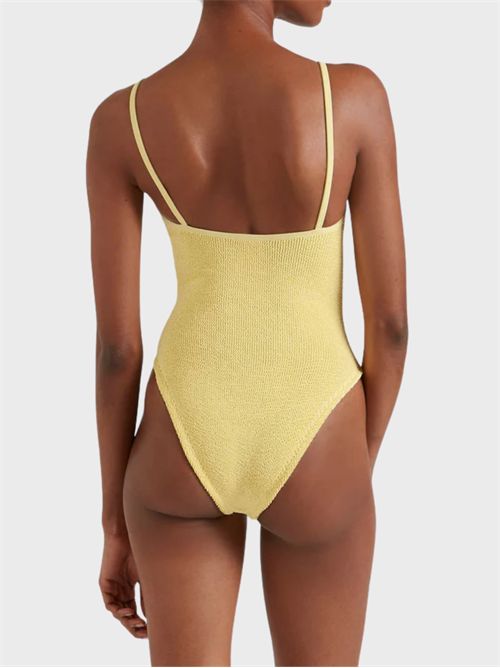Mia one-piece swimsuit with scoop neck, cut-out and bead detail HUNZA G | MIA17